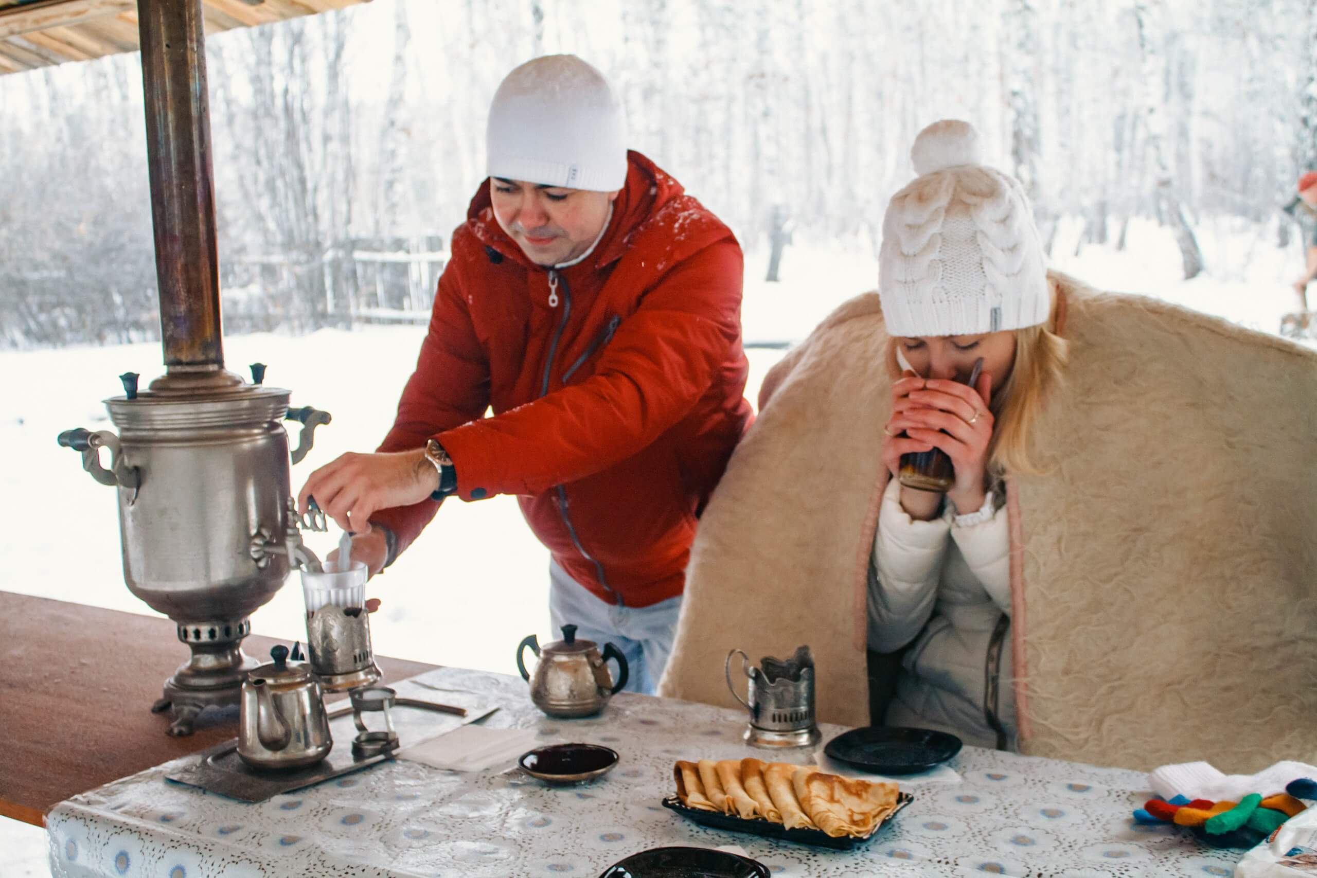 Чаепитие после конной прогулки